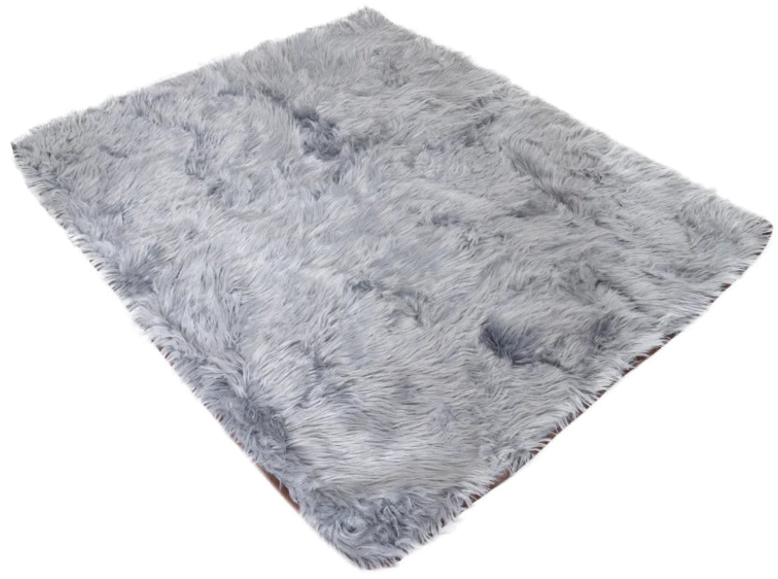 Pupprotector Waterproof Throw Blanket For Dogs And Cats, Pet Blanket Cover For Couches, Sofas, Beds, Car Seats, Furniture, Calming Soft Faux Fur, Charcoal Grey, Large (80' L X 62' W)