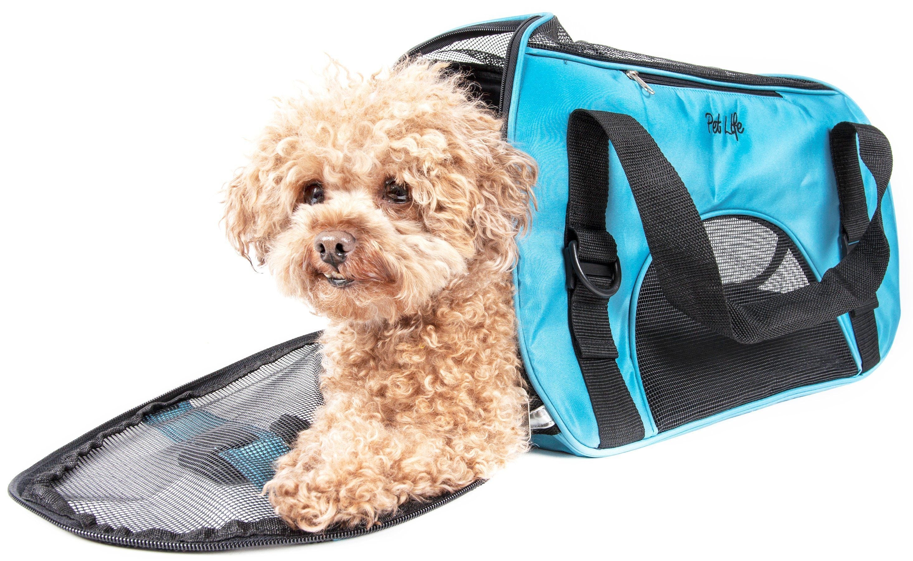 Pet Life ® 'Altitude Force' Airline Approved Sporty Zippered Folding Fashion Pet Dog Carrier
