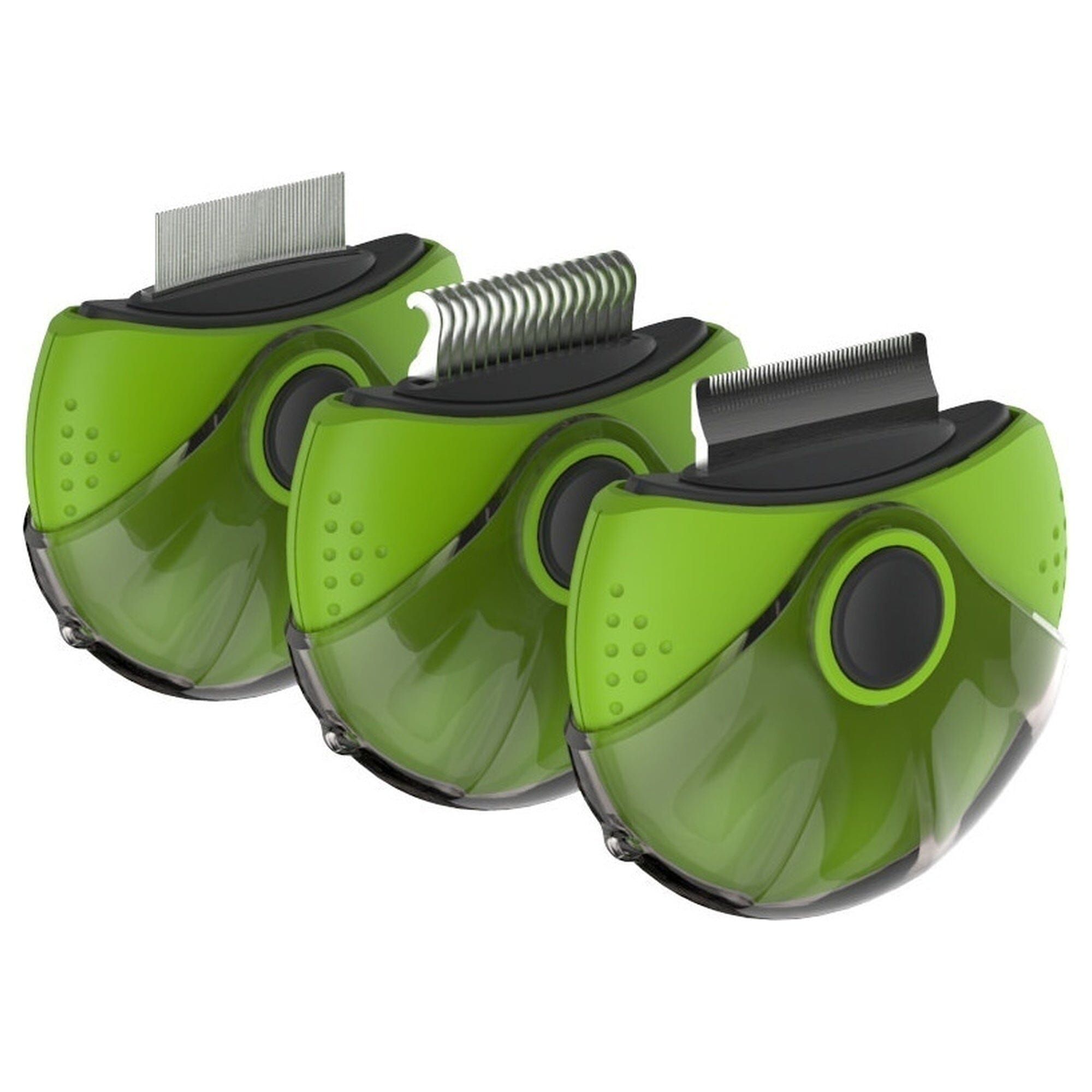 Pet Life ® Axler Triple Rotating Rake Deshedder and Dematting Grooming Pet Comb