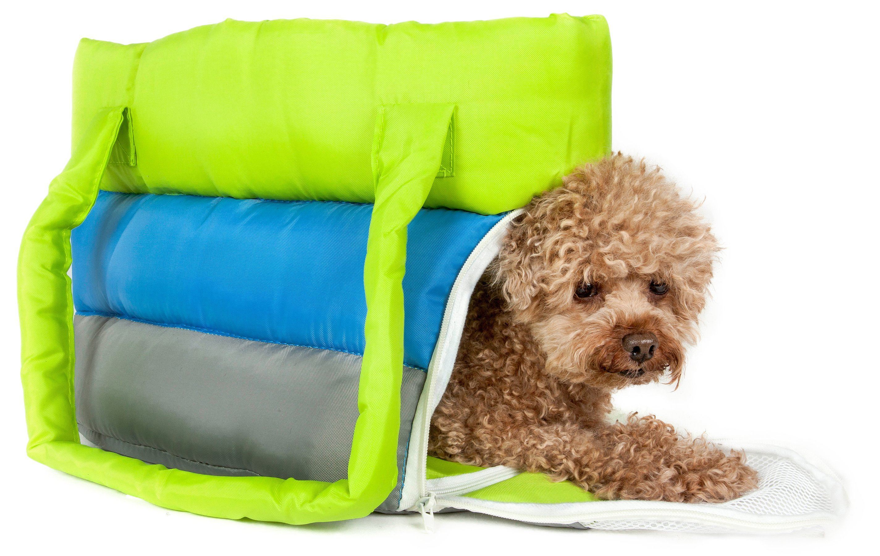 Pet Life ® Bubble-Poly Tri-Colored Winter Insulated Fashion Designer Pet Dog Carrier