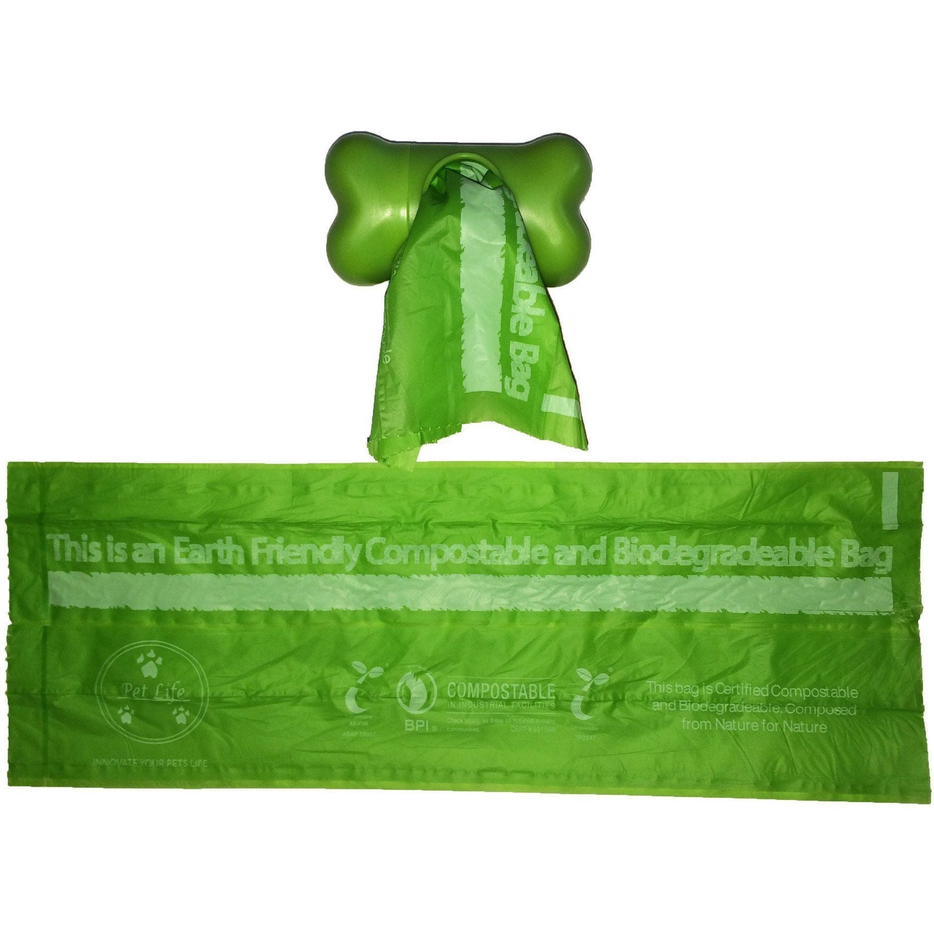 Pet Life ® 'Compostable' 100% Recyclable and Biodegradable Eco-Friendly Pet Cat Dog Waste Bags from Thermoplastic Starch