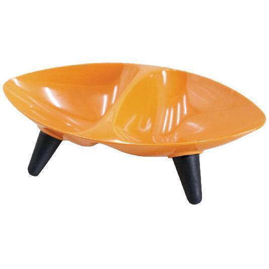 Pet Life ® Couture Sculptured Dishwasher Safe Melamine Food and Water Double Pet Bowl