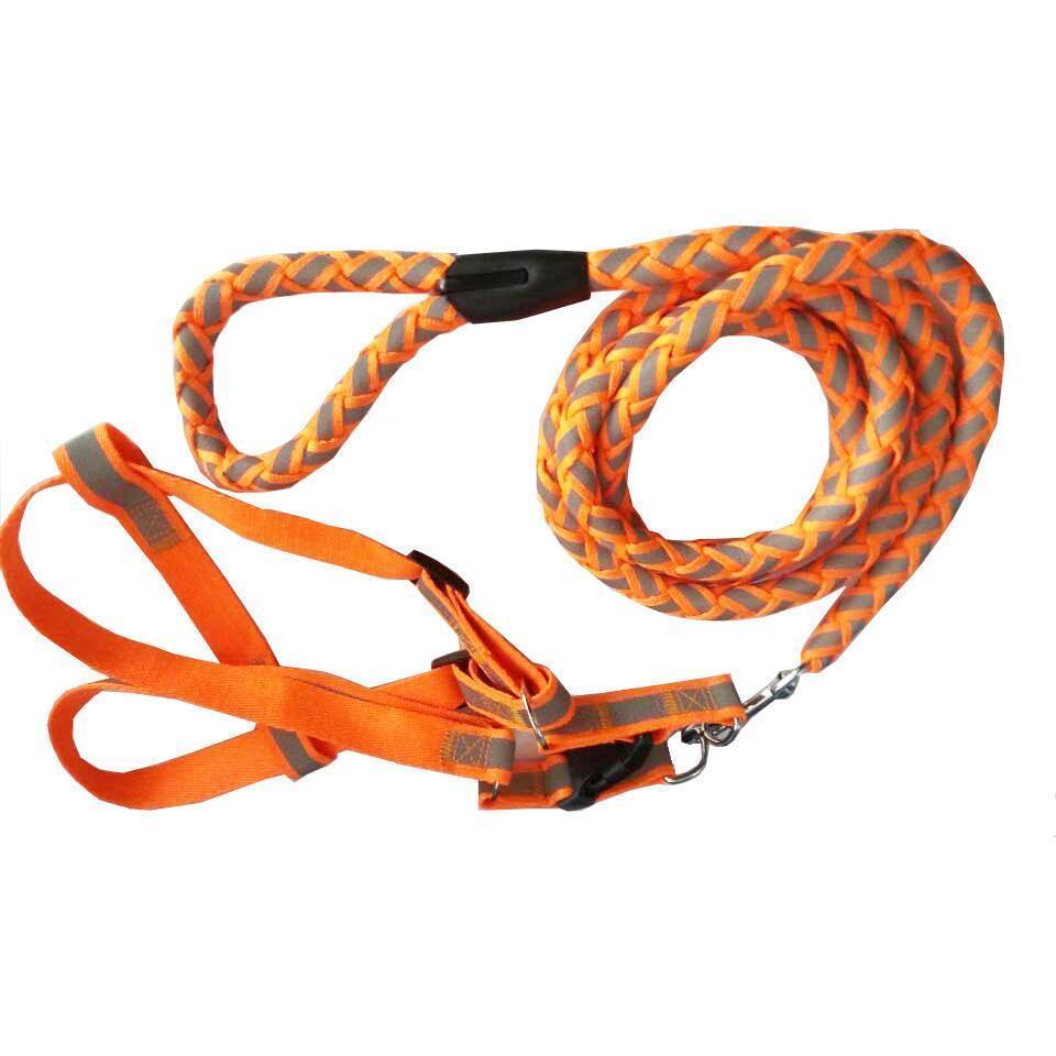 Pet Life ® Easy Tension Reflective Stitched Adjustable 2-in-1 Pet Dog Leash and Harness
