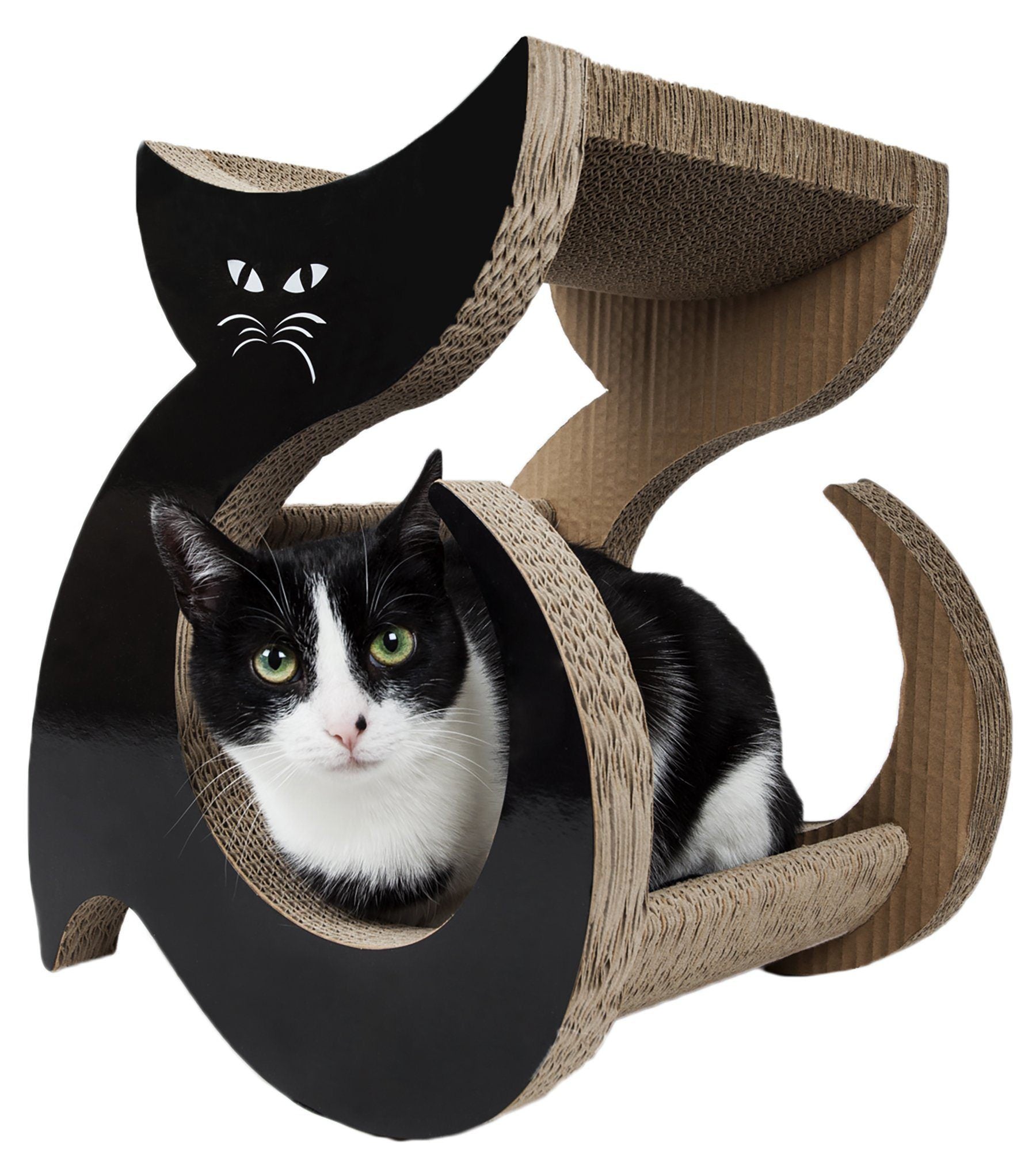 Pet Life ® Purresque Modern Fashion Designer Premium Quality Kitty Cat Scratcher Lounger Lounge with Catnip