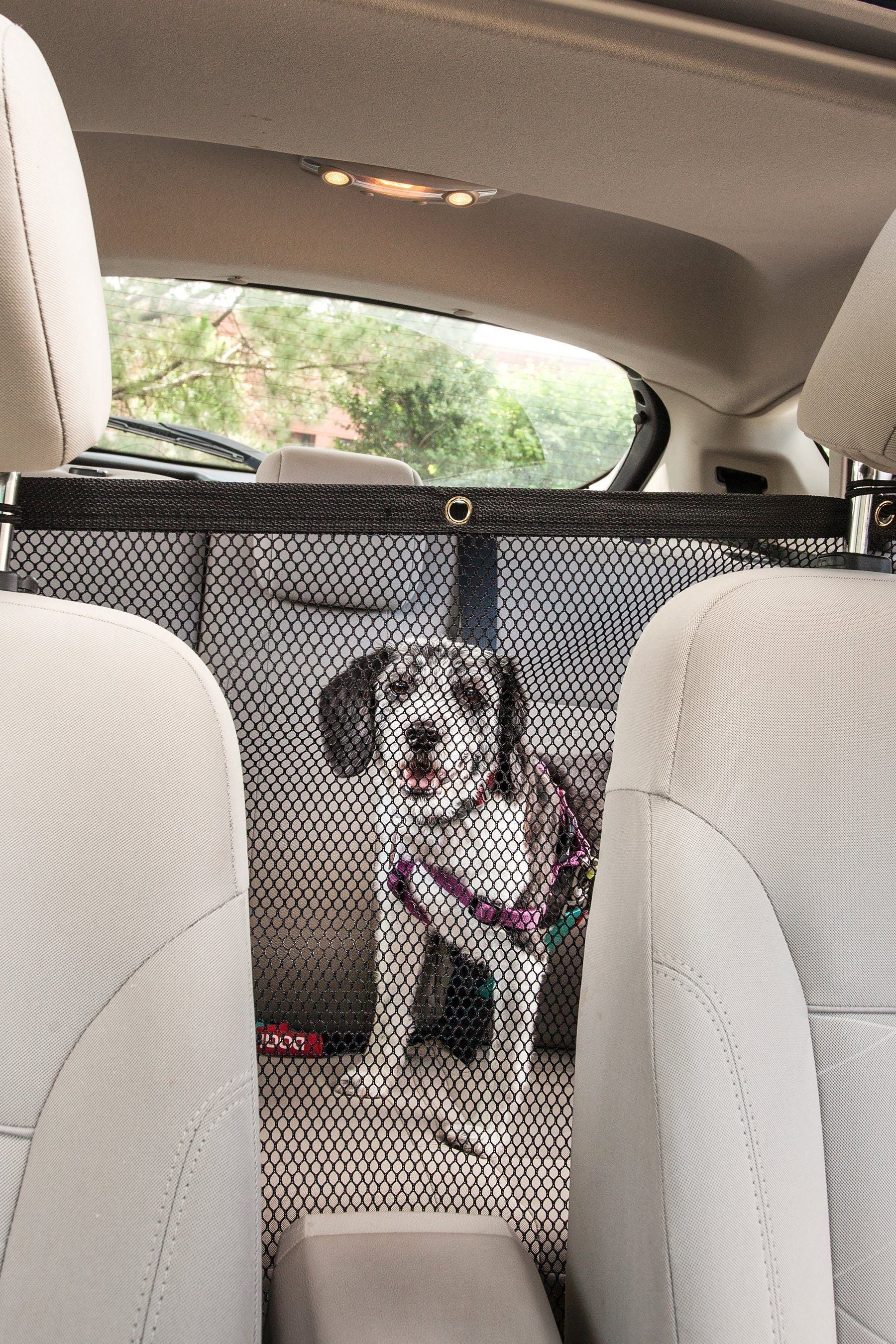 Pet Life ® Squared Easy-Hook Backseat Mesh Folding Dog Cat Child Car Seat Carseat Safety Barrier