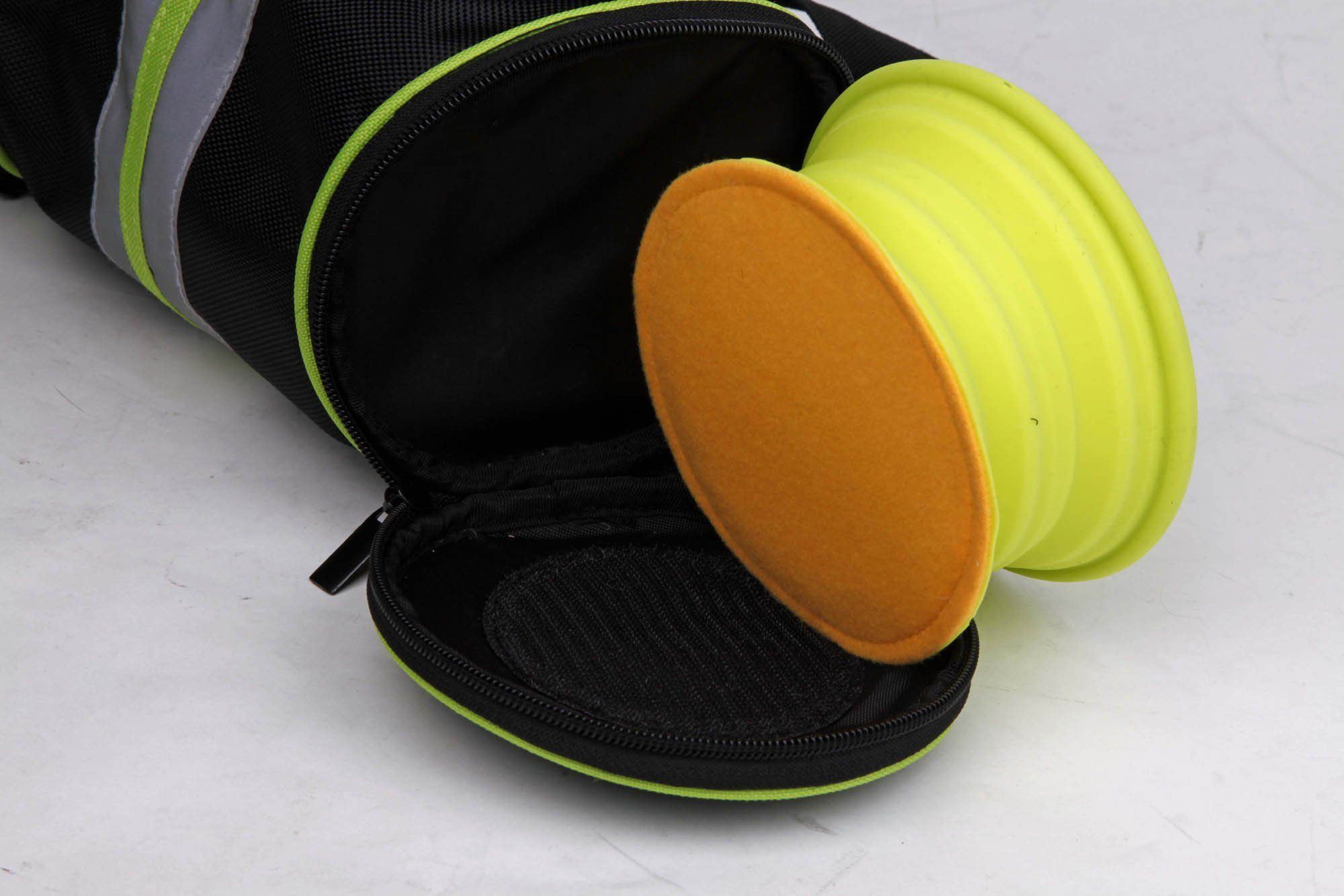 Pet Life ® Ultimate Hands Free Pet Belt with Dual-sided Bowl and Travel Pet Food storage container