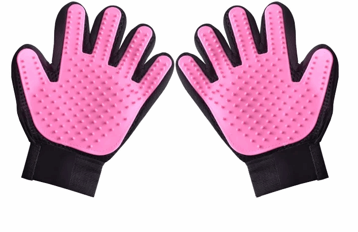 Premium Silicone Pet Grooming Gloves - Gentle Deshedding & Massage for Dogs & Cats