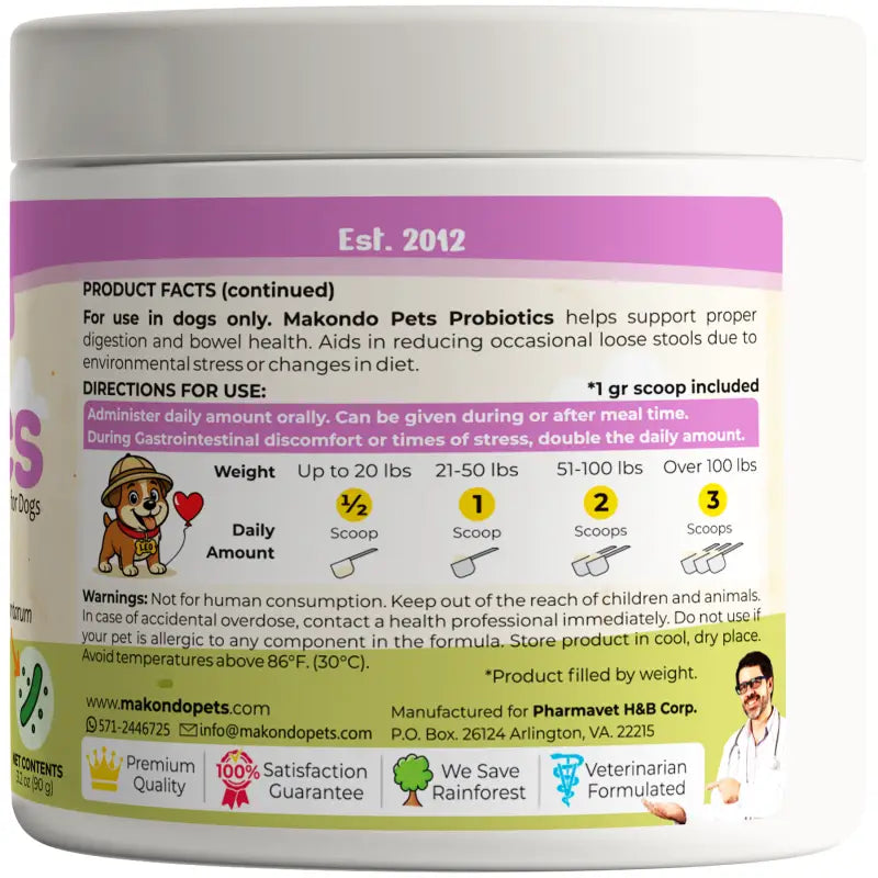 Probiotics for Dogs | Weaning Puppies | 90 Scoops