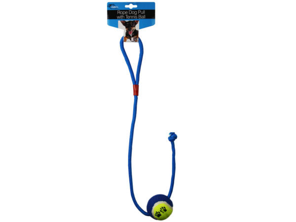 Rope Dog Pull With Tennis Ball