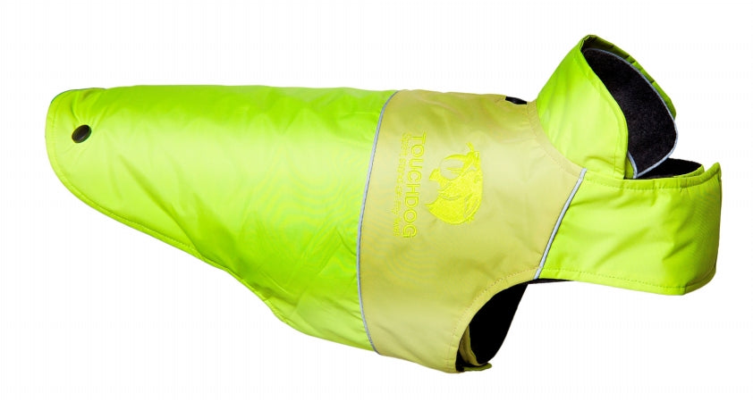 Touchdog Lightening-Shield Waterproof 2-In-1 Convertible Dog Jacket With Blackshark Technology  Yellow - Extra Large
