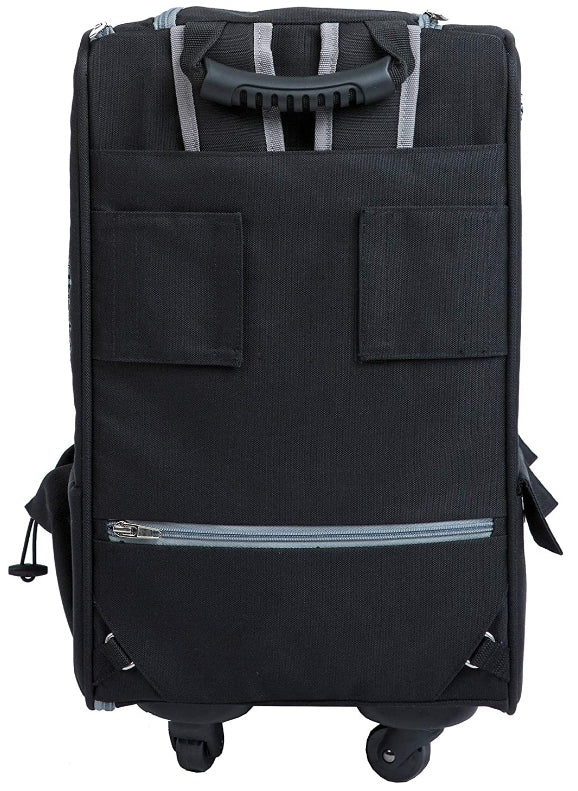 Petique 5-In-1 Pet Carrier, Features: Rolling, Top Handle, Backpack, Luggage Attachment, Car Seat All In One For Small To Medium Dog, Cat, Bunny, Supports Pets Up To 25Lbs - Sunset Strip