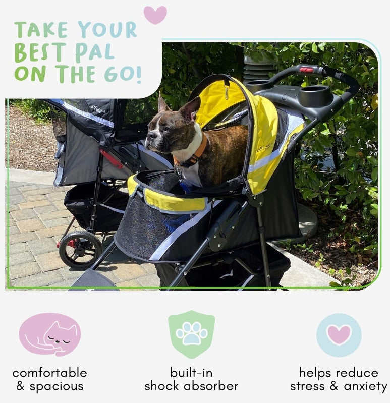 Petique Revolutionary Pet Stroller for Dogs and Cats Supernova Pink