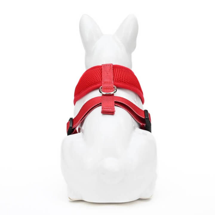 EcoBark Chery Red Dog Harness - Over-the-Head Soft Mesh Dog Vest Halter for Small to Medium Dogs and Puppies