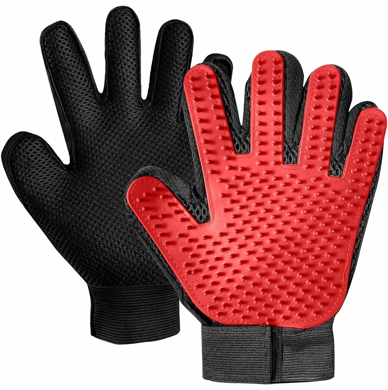 Upgrade Pet Grooming Gloves for Dogs, Cats, Rabbits & Horses with Long and Short Hair, Pets Hair Remover Mittens - 1 Pair