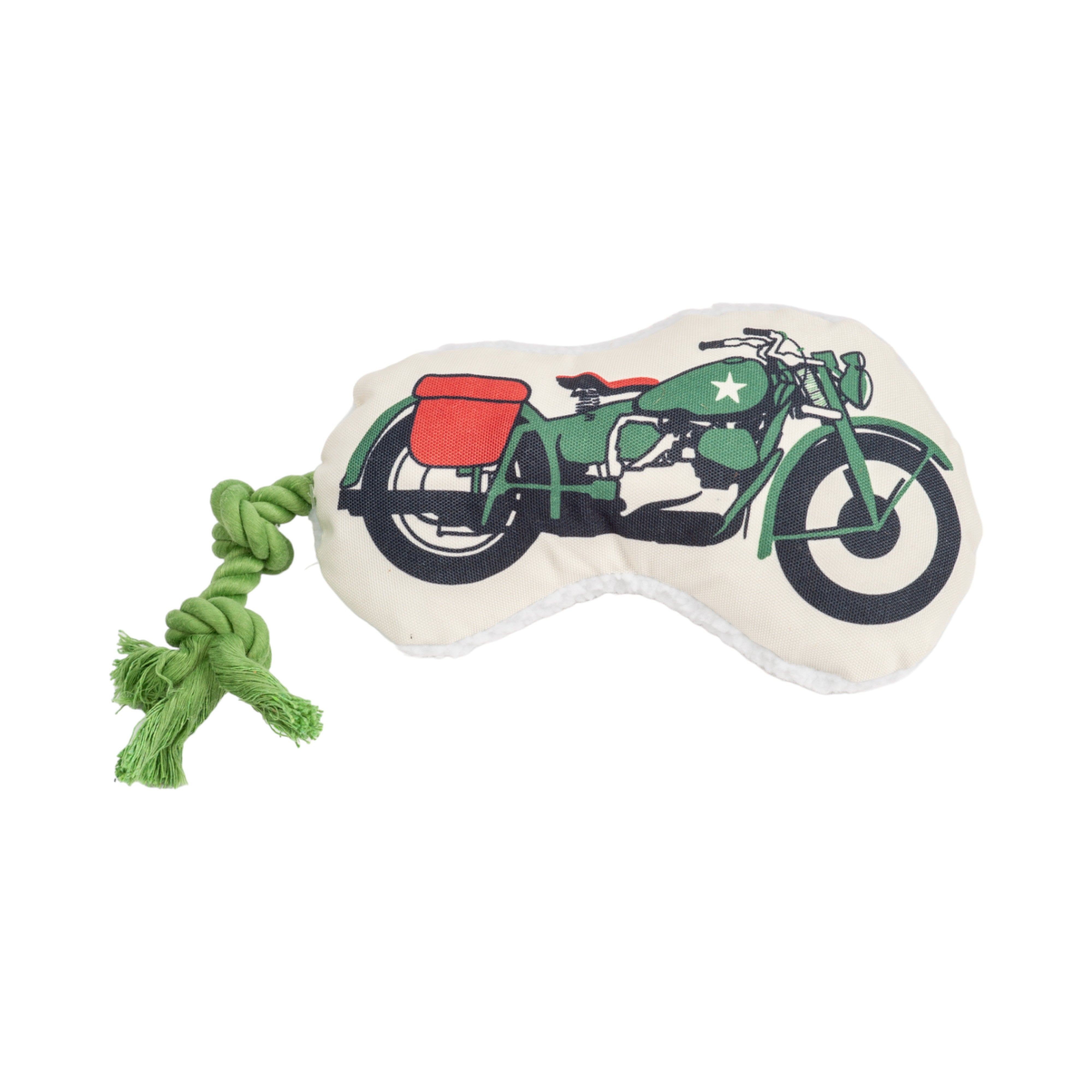 Country Living Retro Army Motorcycle with Squeaker & Crinkle Paper Plush Dog Toy