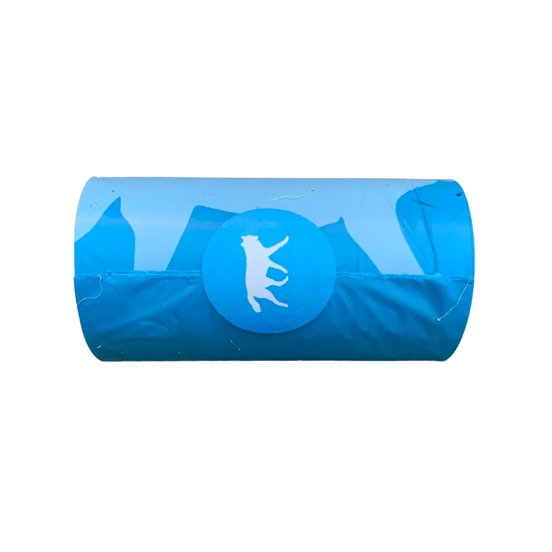 bio-based dog poop bags + bamboo dispenser