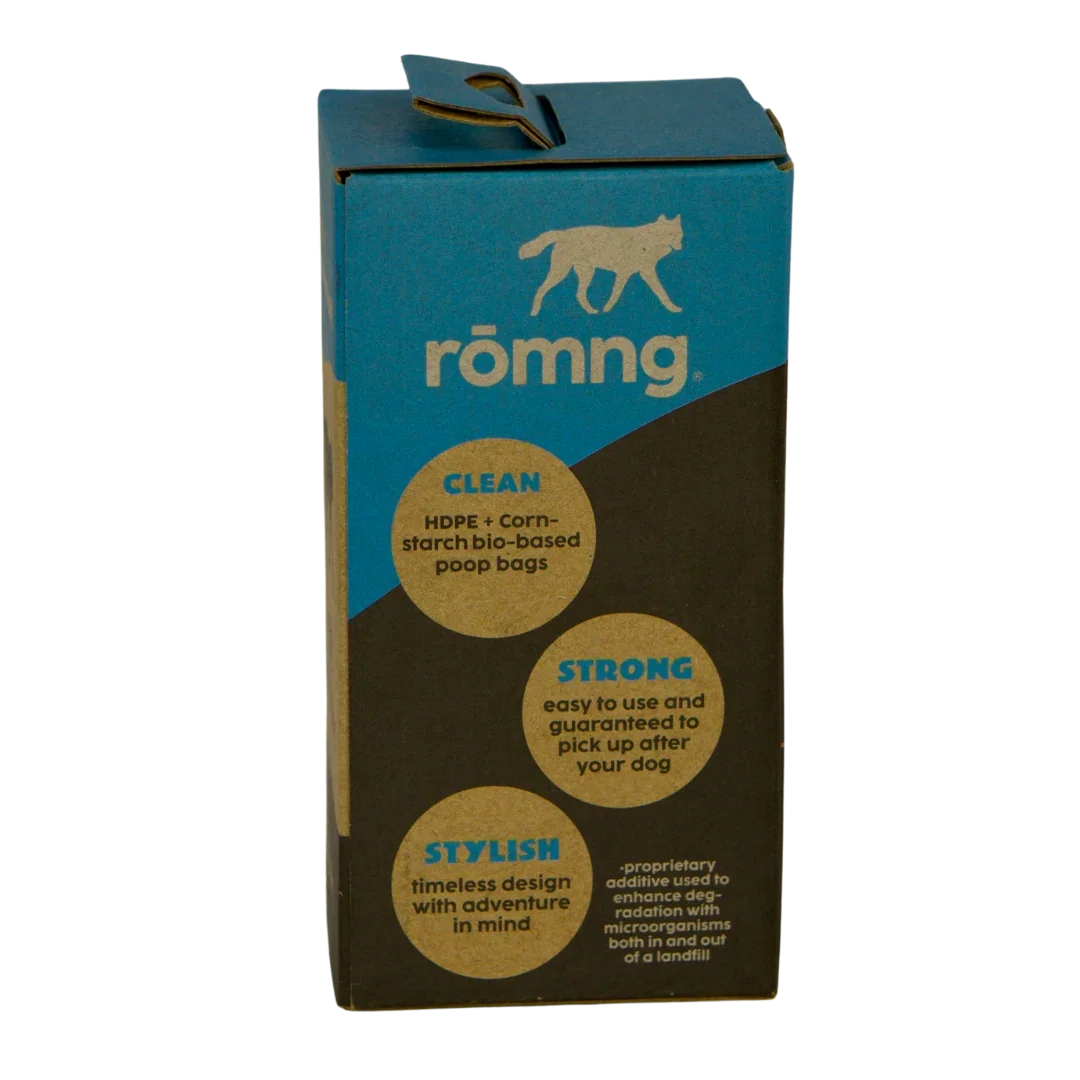 bio-based dog poop bags + bamboo dispenser