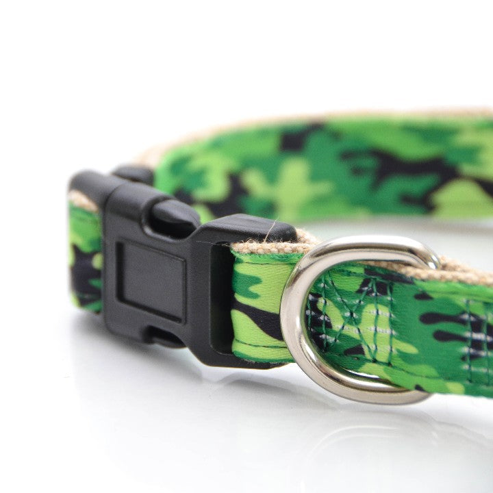 EcoBark Camo Bow Tie Dog Collar - Camouflage Print