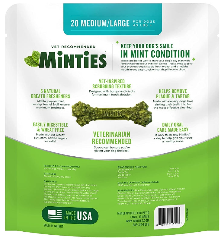 Sergeants Minties Dental Treats for Dogs Medium Large
