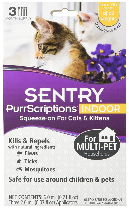 Sentry Purrscriptions Indoor Squeeze-On For Cats And Kittens