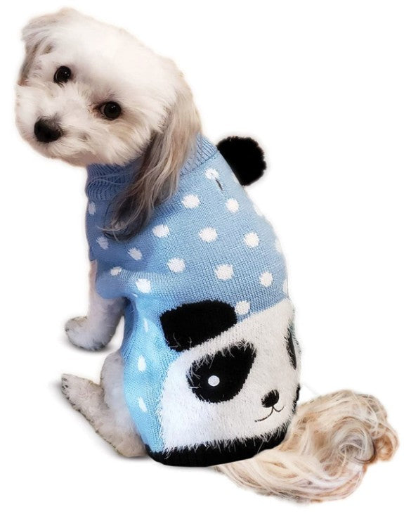 Fashion Pet /Panda Sweater/Dog Sweater/Blue/Extra Small
