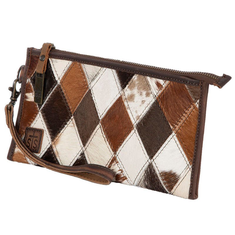 STS Diamond Cowhide Clutch