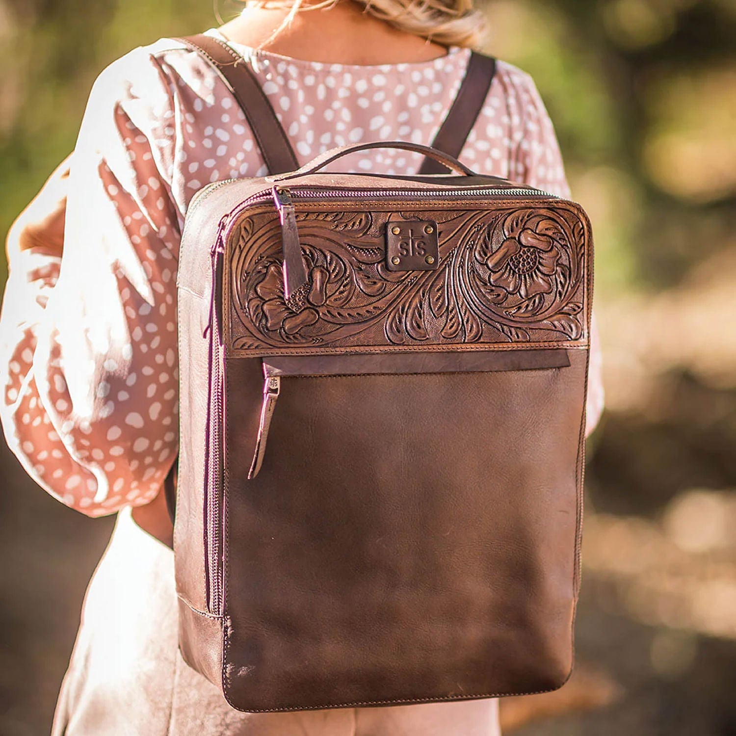 STS Westward Tooled Leather Women's Backpack