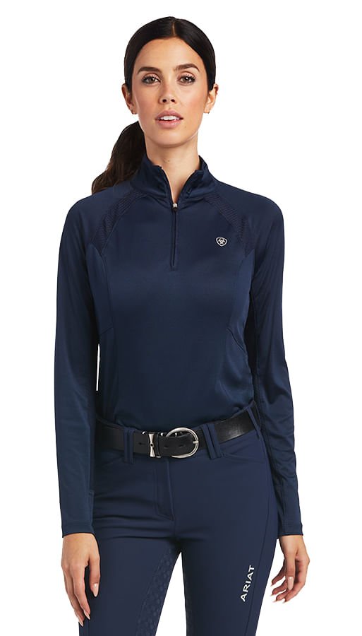Ariat Womens Sunstopper 2.0 1/4 Zip Long Sleeve Baselayer