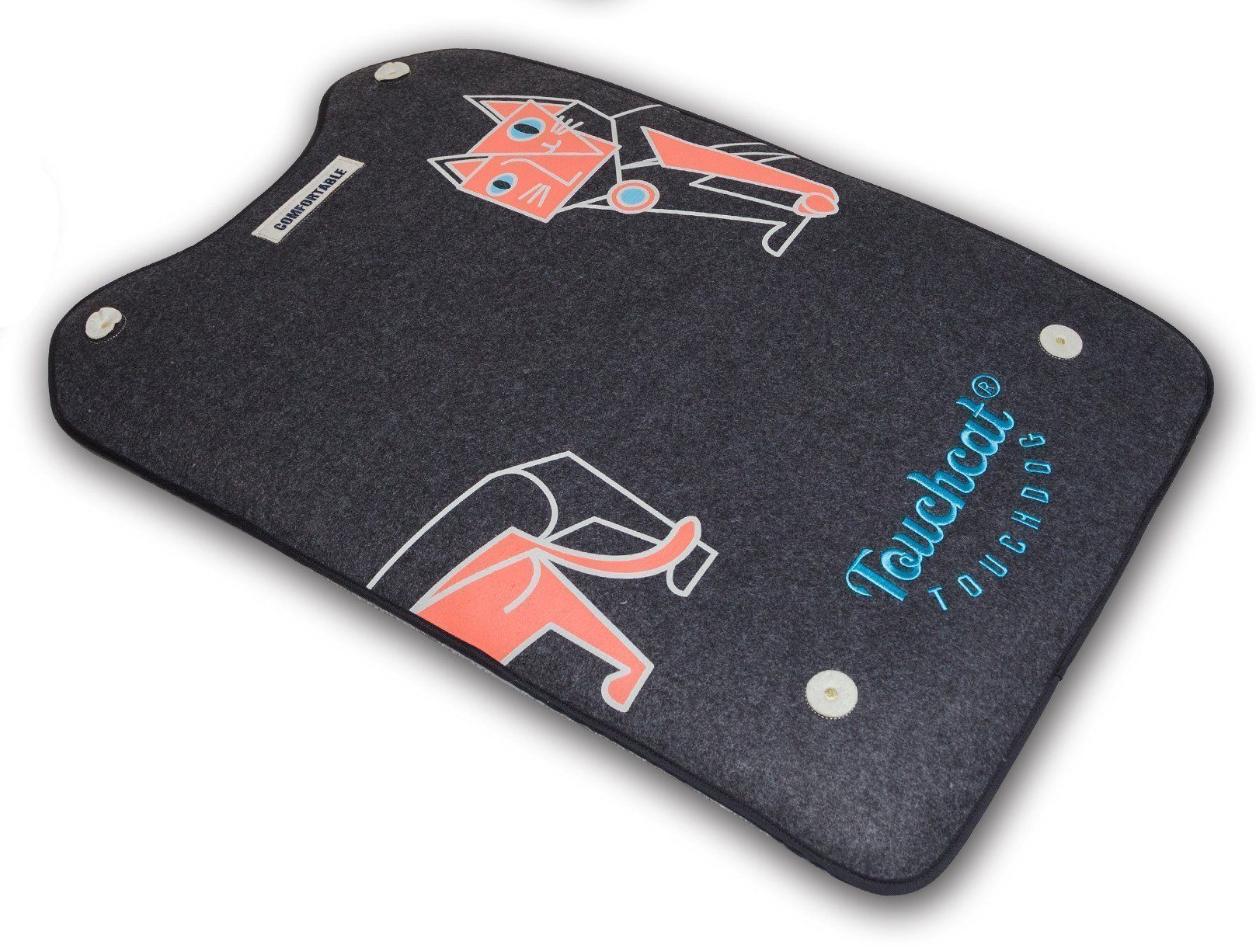 Touchcat ® 'Lamaste' Travel Reversible Rubberized Fashion Designer Pet Dog and Cat Bed Bed Lounger Stretching Yoga Mat