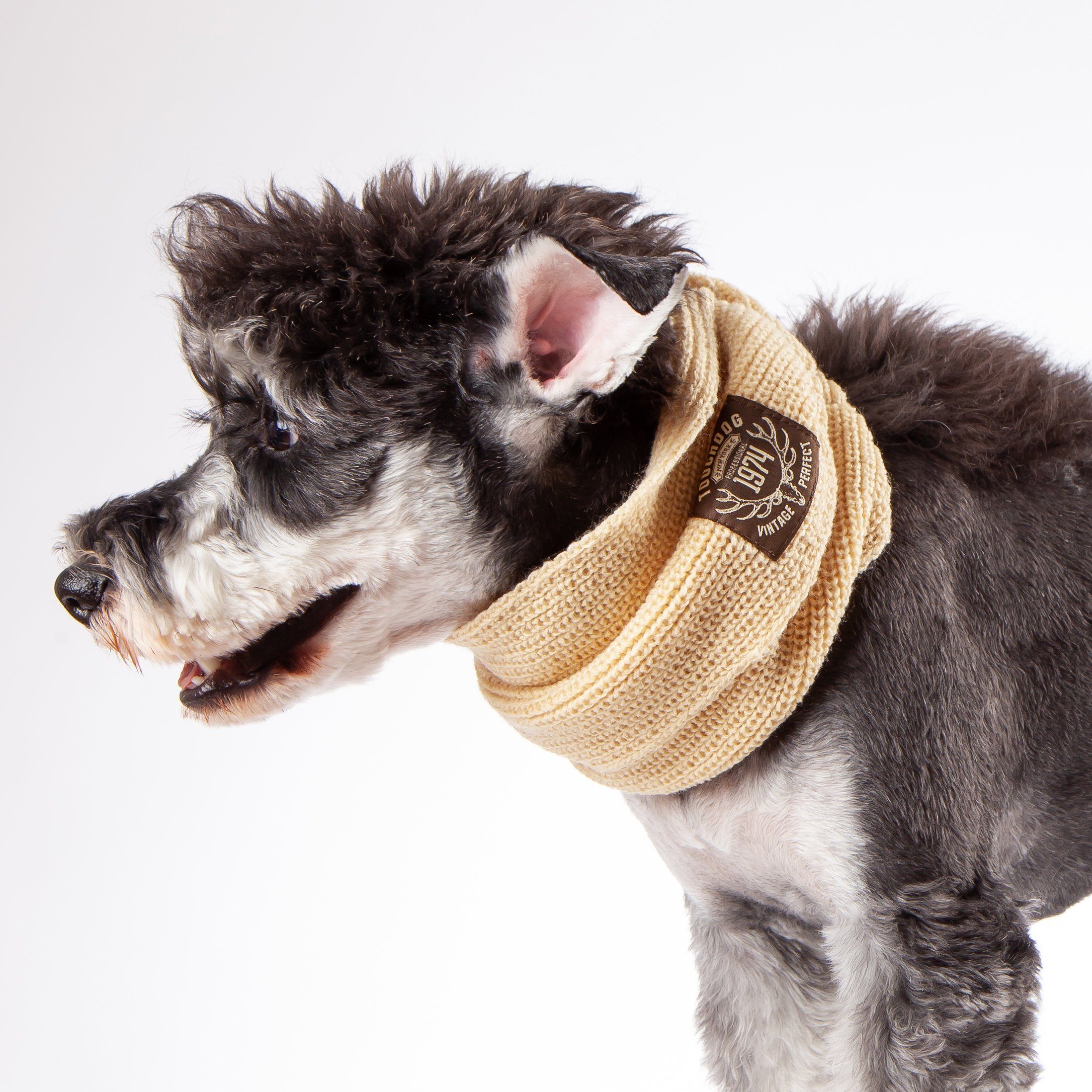 Touchdog Heavy Knitted Designer Fashion Winter Dog Scarf