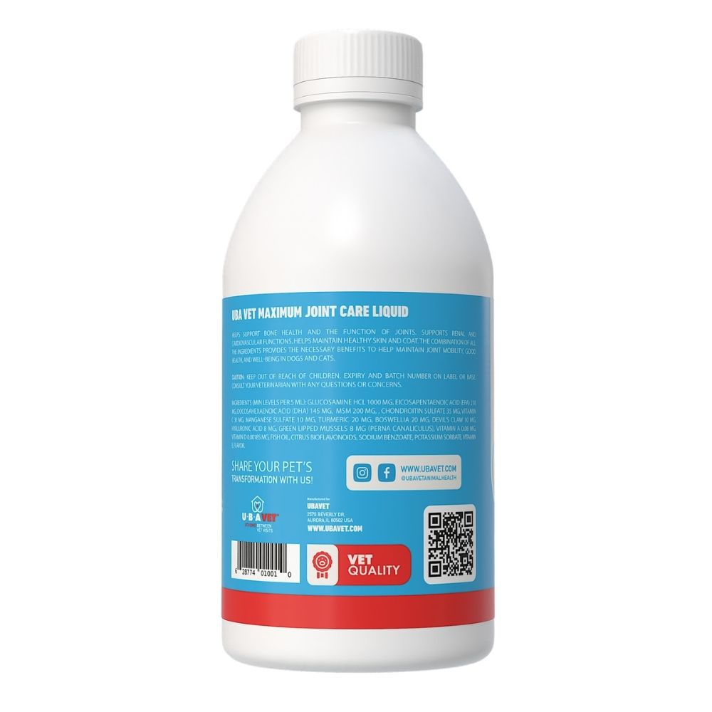 UBAVET Joint Power MEG Liquid for Dogs & Cats, 8.45 or 16 fl oz