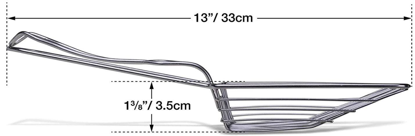 Van Ness Pets Ez Sift Stainless Steel Cat Litter Scoop, Heavy Duty, Reduces Dust