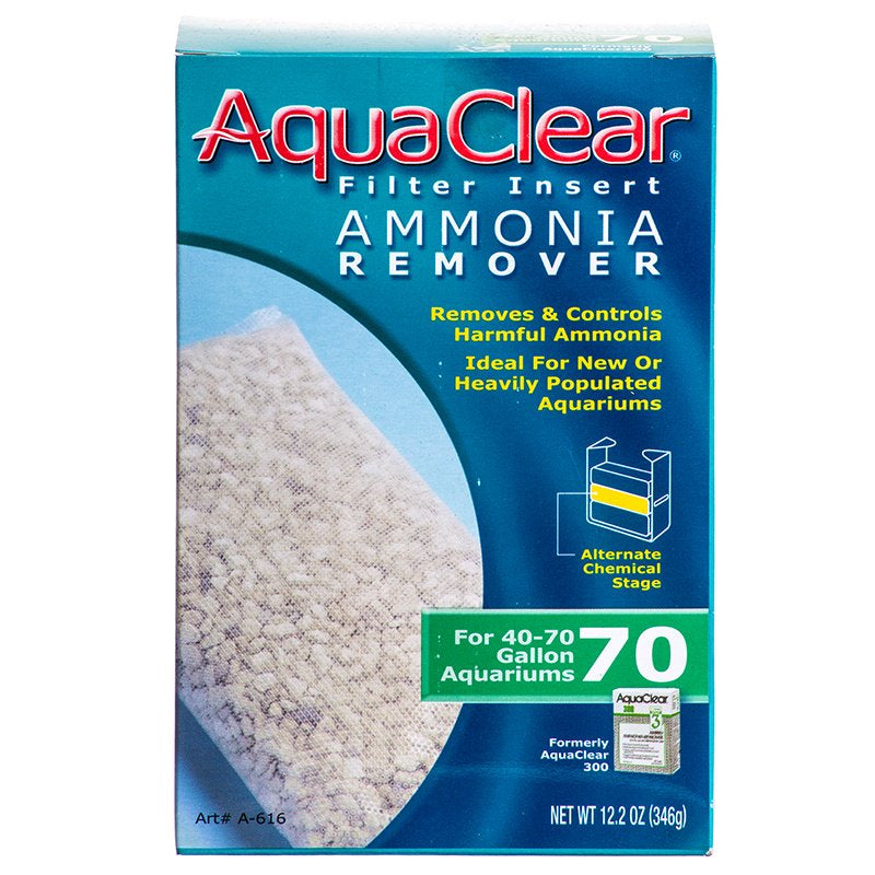 AquaClear 70 Ammonia Remover Inserts - White Aquarium Filter Replacement Media for 70-Gallon Tanks, 1 Pack, A616