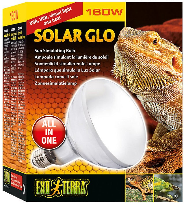 Exo Terra (4 Pack) Solar-Glo High Intensity Self-Ballasted Uv/Heat Mercury Vapor Lamp, 160 Watt