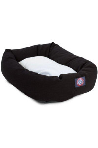 40" Black & Sherpa Bagel Bed By Majestic Pet Products