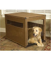 Wicker Dog Crate - Large/Dark Brown