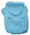 Believe Christmas Hoodie for Dogs Baby Blue/XXX Large