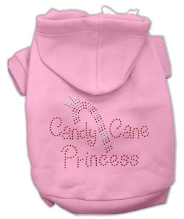 Candy Cane Princess Dog Hoodie Pink/Small