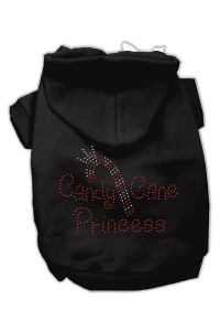 Candy Cane Princess Dog Hoodie Black/Extra Large
