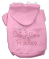 Candy Cane Princess Dog Hoodie Pink/Extra Large