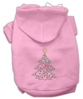 Christmas Tree Dog Hoodie Pink/Extra Small