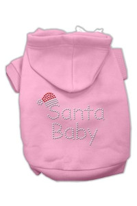 Santa Baby Dog Hoodie Pink/Small