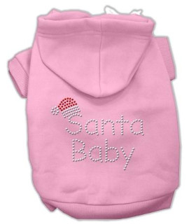 Santa Baby Dog Hoodie Pink/Small