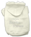 I Believe in Santa Paws Dog Hoodie Cream/Extra Large