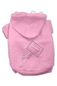 Santa Stop Here Dog Hoodie Pink/Extra Small