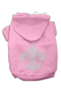Holiday Fleur de lis Dog Hoodie Pink/Extra Small