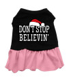Don't Stop Believin' Dog Dress - Black with Pink/Extra Large