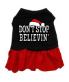 Don't Stop Believin' Dog Dress - Black with Red/Extra Small