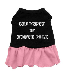 Property of North Pole Dog Dress - Black with Pink/Small