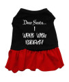 Went With Naughty Dog Dress - Black with Red/Extra Small